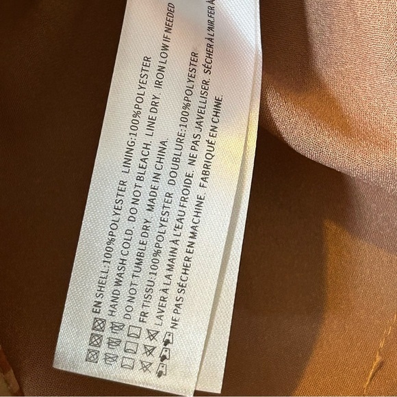 En Saison Size L Check Print Sheer Long Sleeve Blouse Ruffle Collar Lined Button - Picture 5 of 13